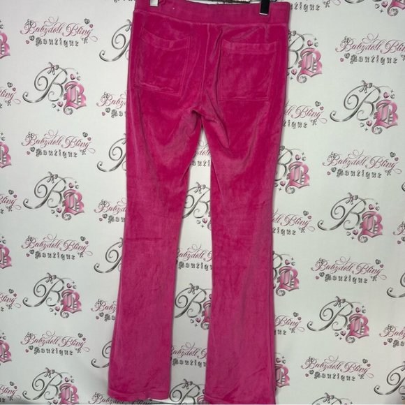 Victoria secret pink pants velour velvet pockets on bum pink with sparkly sequin - Picture 5 of 13